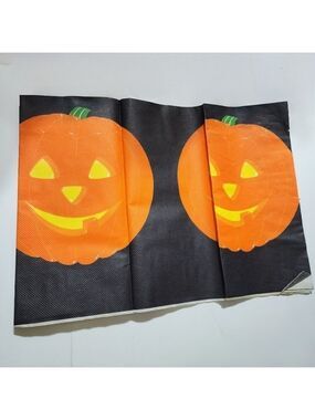 Vintage Pumpkin Halloween paper table cloth large Pumpkin head border crafting